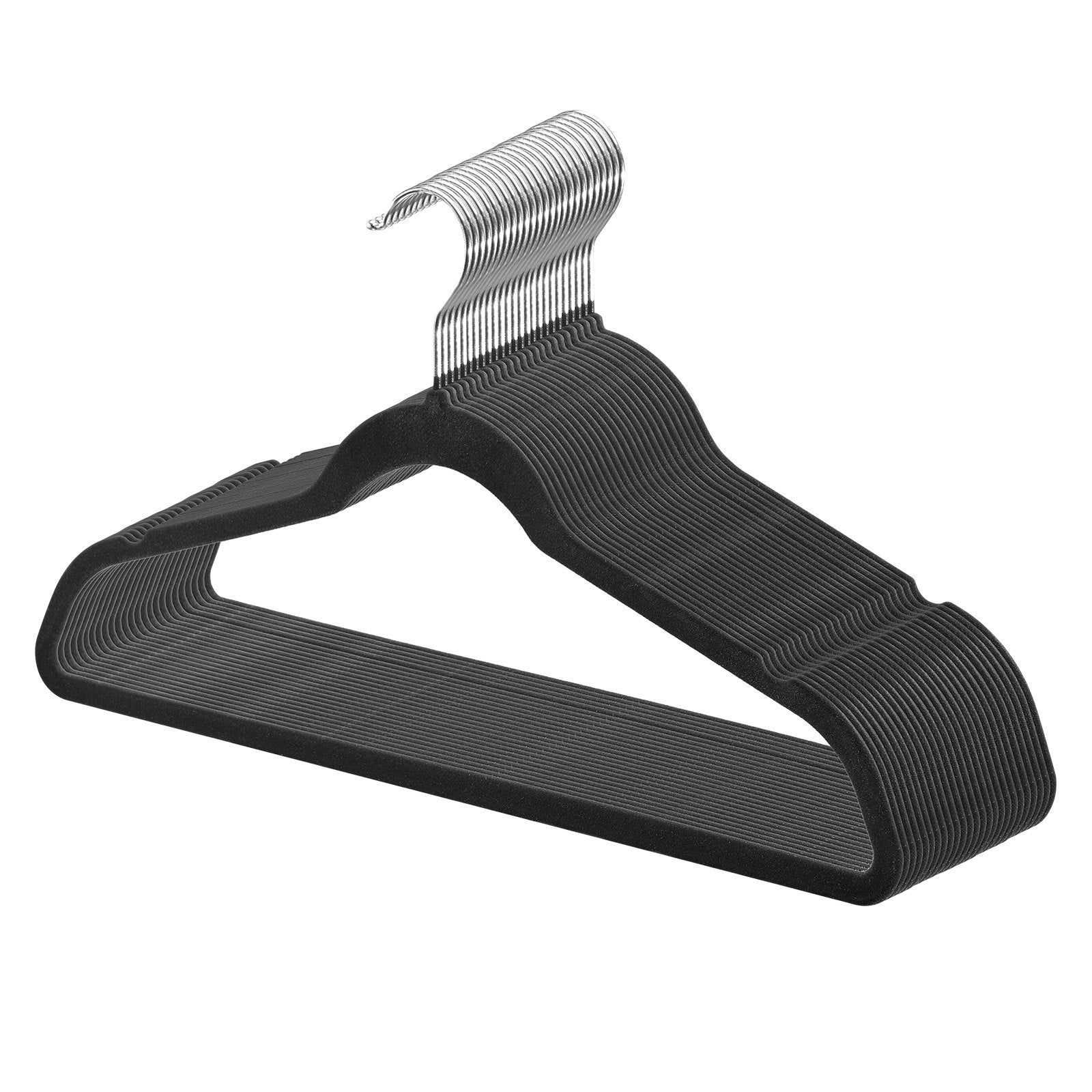 Velvet Hangers 50 Pack Black Non-Slip Hangers with 360 Degree Swivel Hook V952-ZRYJ50PCSHS0OTPW4V0
