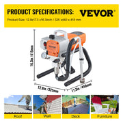 High Pressure Airless Wall Paint Spray Gun Sprayer 600W Machine Spraying V952-ZS1500W20LMINDG7WV3