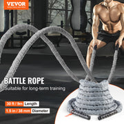 Battle Rope 1.5" 30Ft Gym Workout Strength Training Exercise Fitness Rope V952-ZS30FT15INDBX4FLXV0