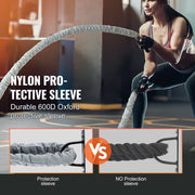 Battle Rope 1.5" 30Ft Gym Workout Strength Training Exercise Fitness Rope V952-ZS30FT15INDBX4FLXV0