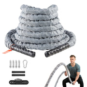 Battle Rope 1.5" 30Ft Gym Workout Strength Training Exercise Fitness Rope V952-ZS30FT15INDBX4FLXV0