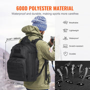Tactical Backpack 25L Military Backpack with Molle Mode & Sponge Pad Black V952-ZSBBCDSHS25L40I0EV0