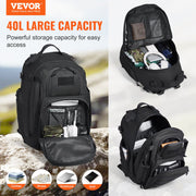 Tactical Backpack 40L Military Backpack with Molle Mode & Sponge Pad Black V952-ZSBBCDSHS40LC7V25V0