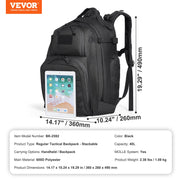 Tactical Backpack 40L Military Backpack with Molle Mode & Sponge Pad Black V952-ZSBBCDSHS40LC7V25V0