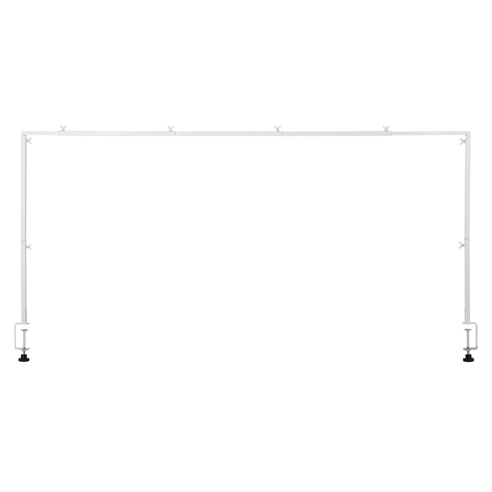 Over The Table Rod Stand with Clamps, 13"-42'' Tall & 28"-98" Length Adjustable, Metal Table Arch Stand, V952-ZSGJ1JBSBDTTIQB9L001V0
