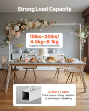 Over The Table Rod Stand with Clamps, 13"-42'' Tall & 28"-98" Length Adjustable, Metal Table Arch Stand, V952-ZSGJ1JBSBDTTIQB9L001V0
