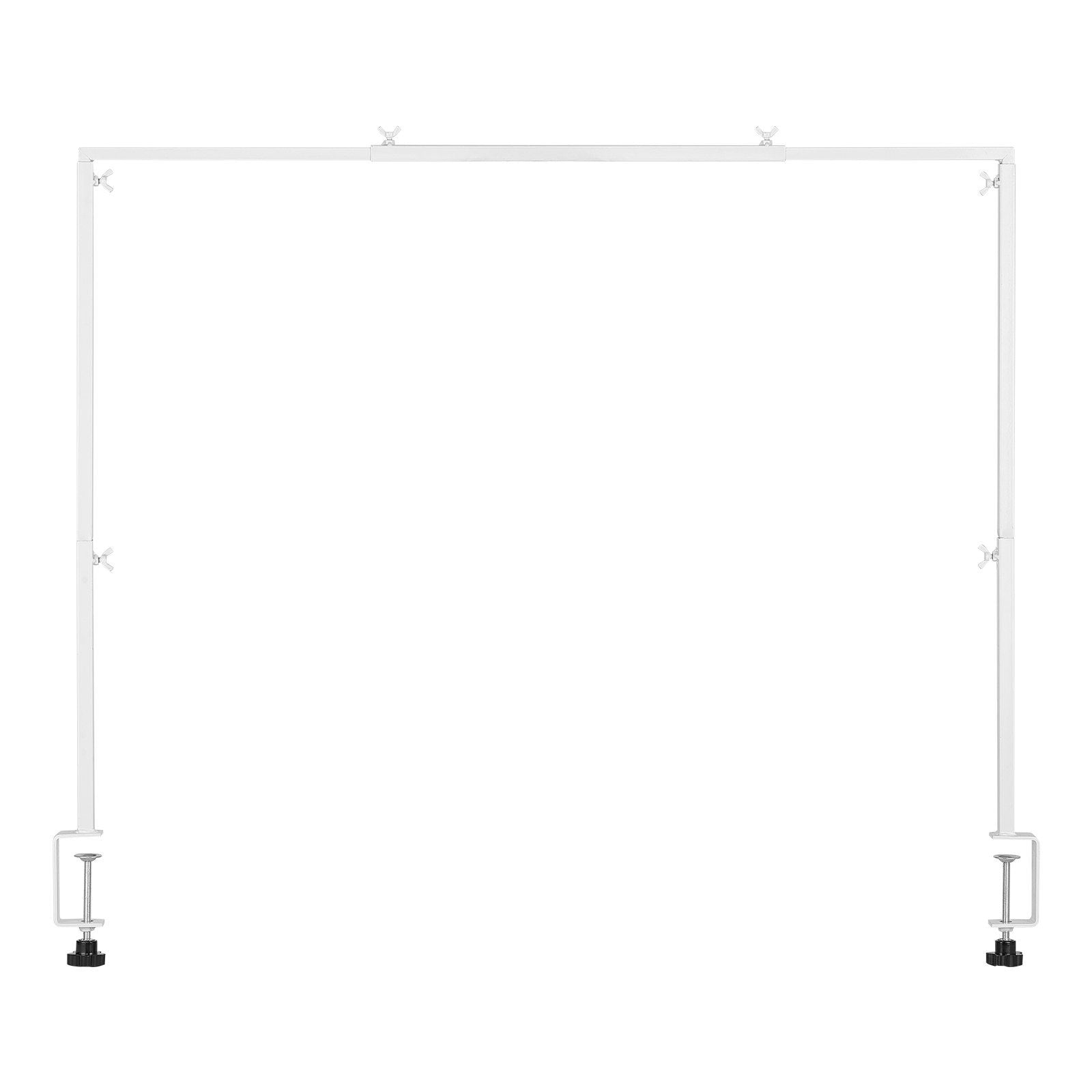 Over The Table Rod Stand with Clamps, 13"-42'' Tall & 28"-98" Length Adjustable, Metal Table Arch Stand, V952-ZSGJ1JBSBDTTIQB9L001V0