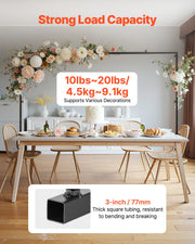 Over The Table Rod Stand with Clamps, 13"-42" Tall & 28"-98" Length Adjustable, 2 Packs Table Arch Stand, V952-ZSGJ2JHSBDTTEYQ85001V0