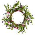 Artificial Decorative Wreath 55.88 cm Pink Green with Daisies Year Round V952-ZSHH22INCHCJY8KMFV0