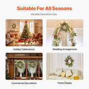Artificial Decorative Wreath 55.88 cm Pink Green with Daisies Year Round V952-ZSHH22INCHCJY8KMFV0