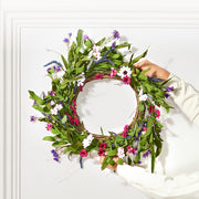 Artificial Decorative Wreath 55.88 cm Pink Green with Daisies Year Round V952-ZSHH22INCHCJY8KMFV0