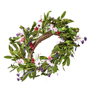 Artificial Decorative Wreath 55.88 cm Pink Green with Daisies Year Round V952-ZSHH22INCHCJY8KMFV0