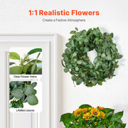 Artificial Decorative Wreath 66.04 cm Green Eucalyptus Leaves Year Round V952-ZSHHASYL26IN8WZI3V0