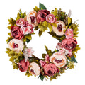 Artificial Decorative Wreath 48.26 cm Pink Peonies Hydrangeas Year Round V952-ZSHHMDHFHL19ICBRDV0