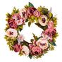 Artificial Decorative Wreath 48.26 cm Pink Peonies Hydrangeas Year Round V952-ZSHHMDHFHL19ICBRDV0