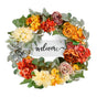 Artificial Decorative Wreath 60.96 cm Red Orange Yellow Hydrangeas Roses V952-ZSHHXQHMPHCH0I3Y1V0