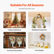 Artificial Decorative Wreath 60.96 cm Red Orange Yellow Hydrangeas Roses V952-ZSHHXQHMPHCH0I3Y1V0