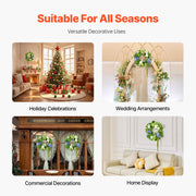 Artificial Decorative Wreath 58.42 cm Blue White Green Hydrangeas Roses V952-ZSHHXQHTMLBL4G2OKV0