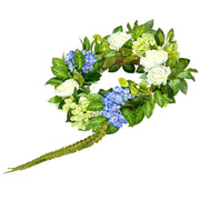Artificial Decorative Wreath 58.42 cm Blue White Green Hydrangeas Roses V952-ZSHHXQHTMLBL4G2OKV0