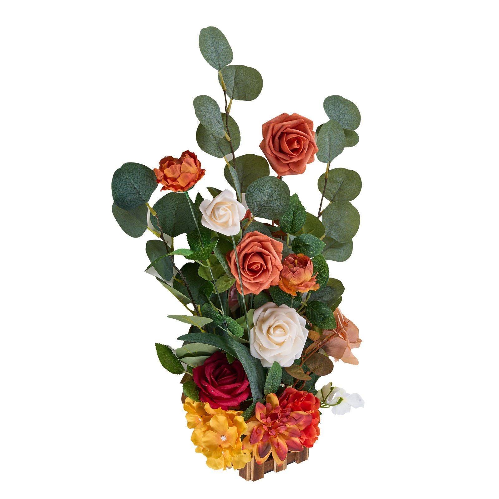 Standing Artificial Flowers Arrangements 4 PCS, 450 mm Tall Faux Flower Decorations for Wedding Aisle Runner V952-ZSHQDLSCS175RY2Y4001V0