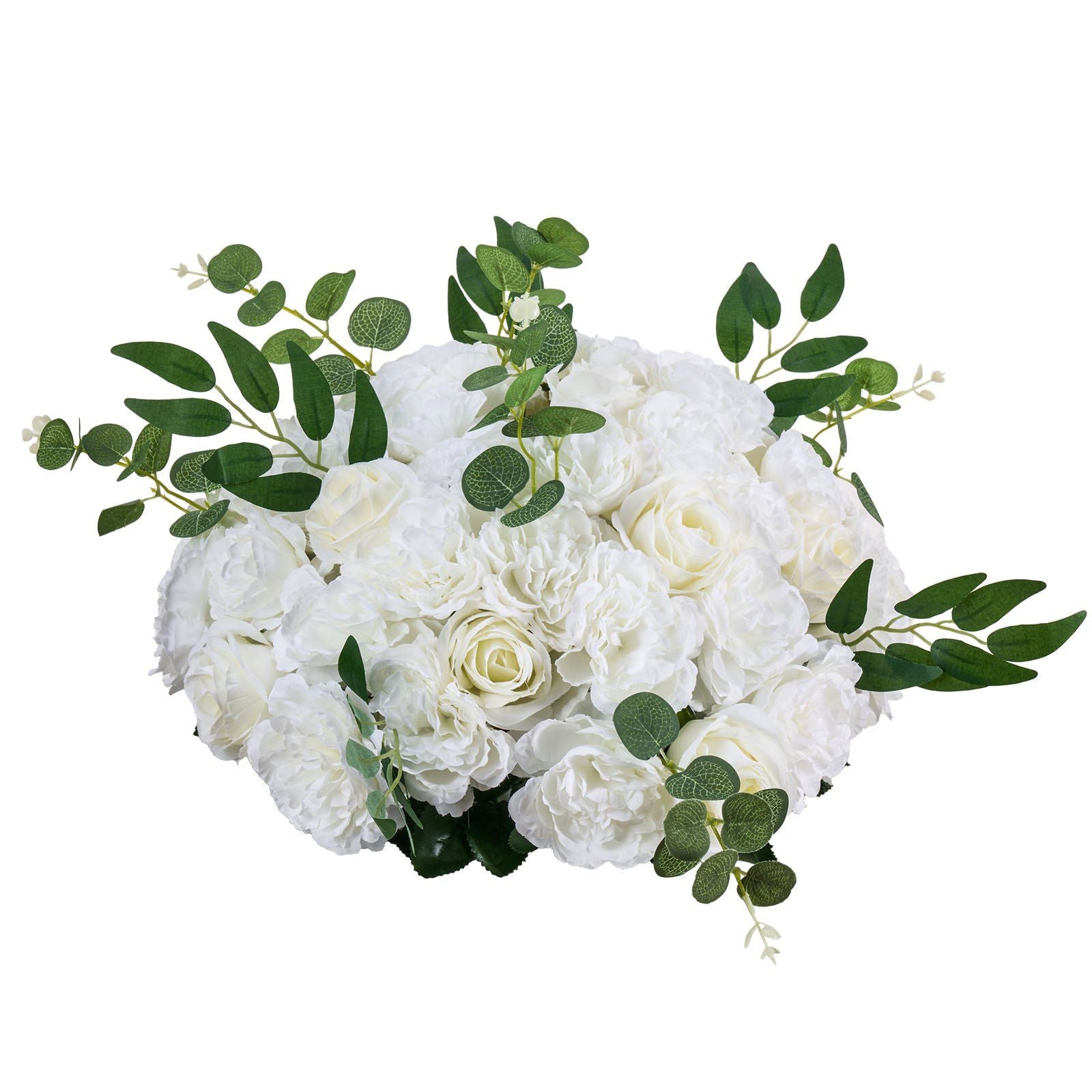 Flower Balls Arrangement Bouquet 10 PCS, 450 mm Diameter Artificial Flower Balls Wedding White Roses V952-ZSHQQXBS177IOA155001V0
