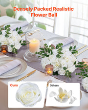 Flower Balls Arrangement Bouquet 10 PCS, 450 mm Diameter Artificial Flower Balls Wedding White Roses V952-ZSHQQXBS177IOA155001V0
