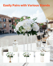 Flower Balls Arrangement Bouquet 10 PCS, 450 mm Diameter Artificial Flower Balls Wedding White Roses V952-ZSHQQXBS177IOA155001V0