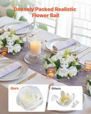 Flower Balls Arrangement Bouquet 10 PCS, 240 mm Diameter Artificial Flower Balls Wedding Rose Centerpieces, V952-ZSHQQXBS95IN2EZMO001V0