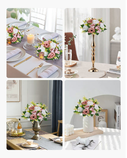 Flower Ball Arrangement Bouquet 10PCS, 240 mm Diameter Artificial Flower Balls Wedding Table Centerpieces, V952-ZSHQQXFSBS95V2MBJ001V0