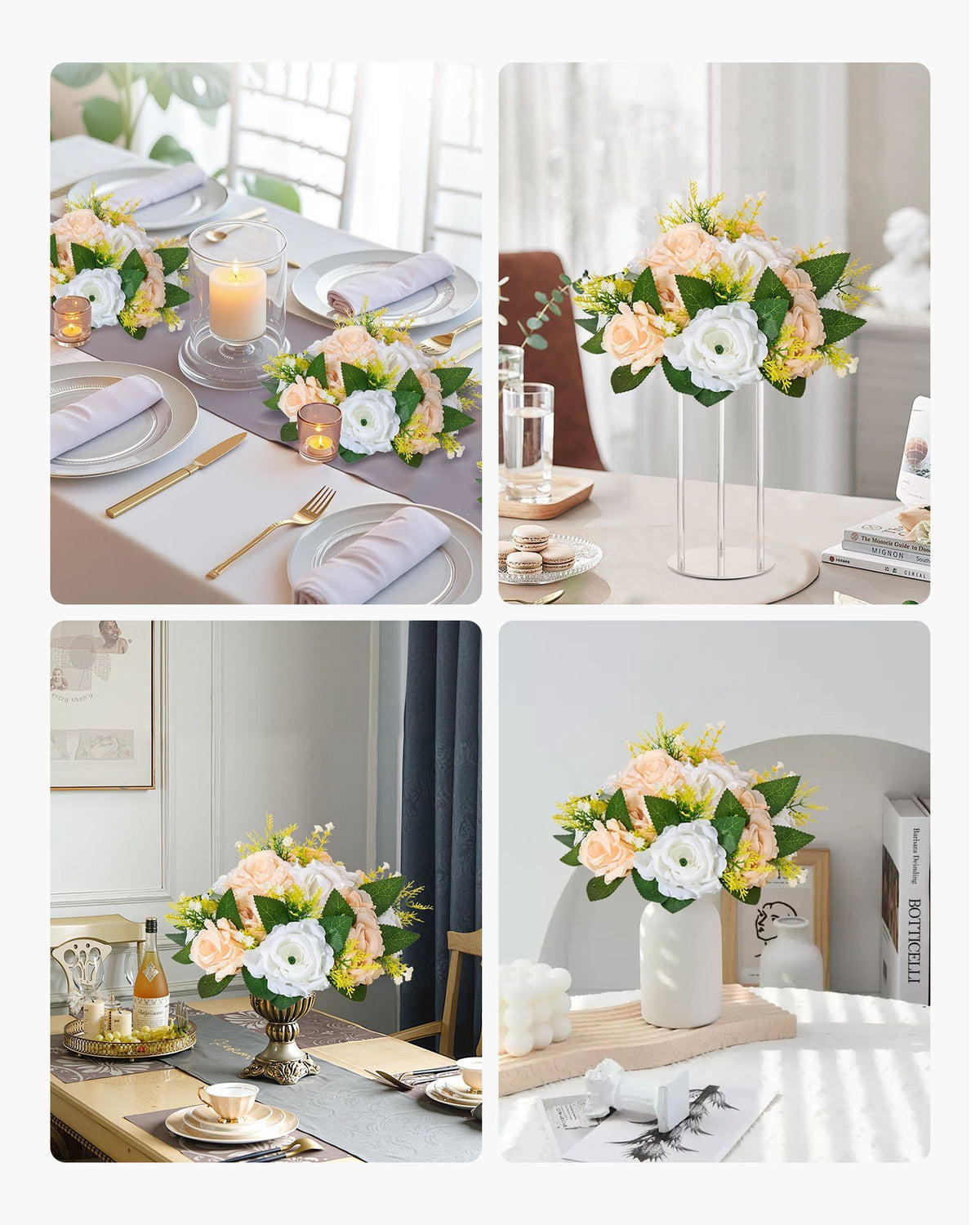 Flower Ball Arrangement Bouquet 10 PCS, 240 mm Diameter Artificial Flower Balls Wedding Table Centerpieces, V952-ZSHQQXXBSBS9XFFOK001V0