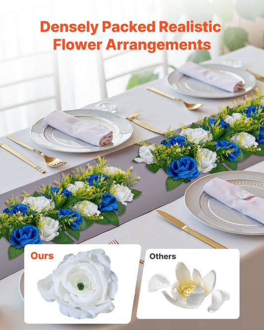 Flower Ball Arrangement Bouquet 10 PCS, 500 x 220 mm Artificial Flower Balls Wedding Table Centerpieces, Faux V952-ZSHQTXLSBS190GWMF001V0