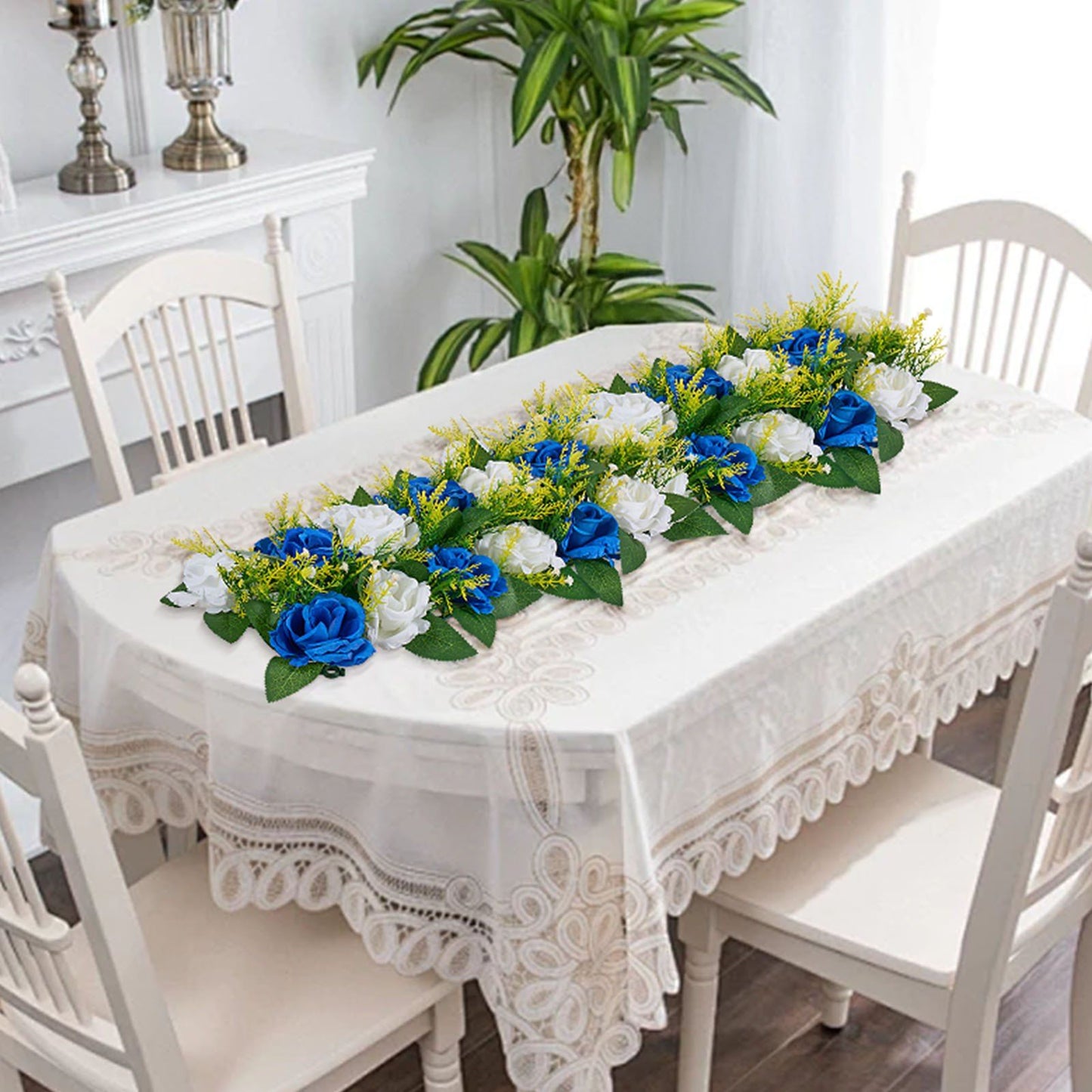 Flower Ball Arrangement Bouquet 10 PCS, 500 x 220 mm Artificial Flower Balls Wedding Table Centerpieces, Faux V952-ZSHQTXLSBS190GWMF001V0