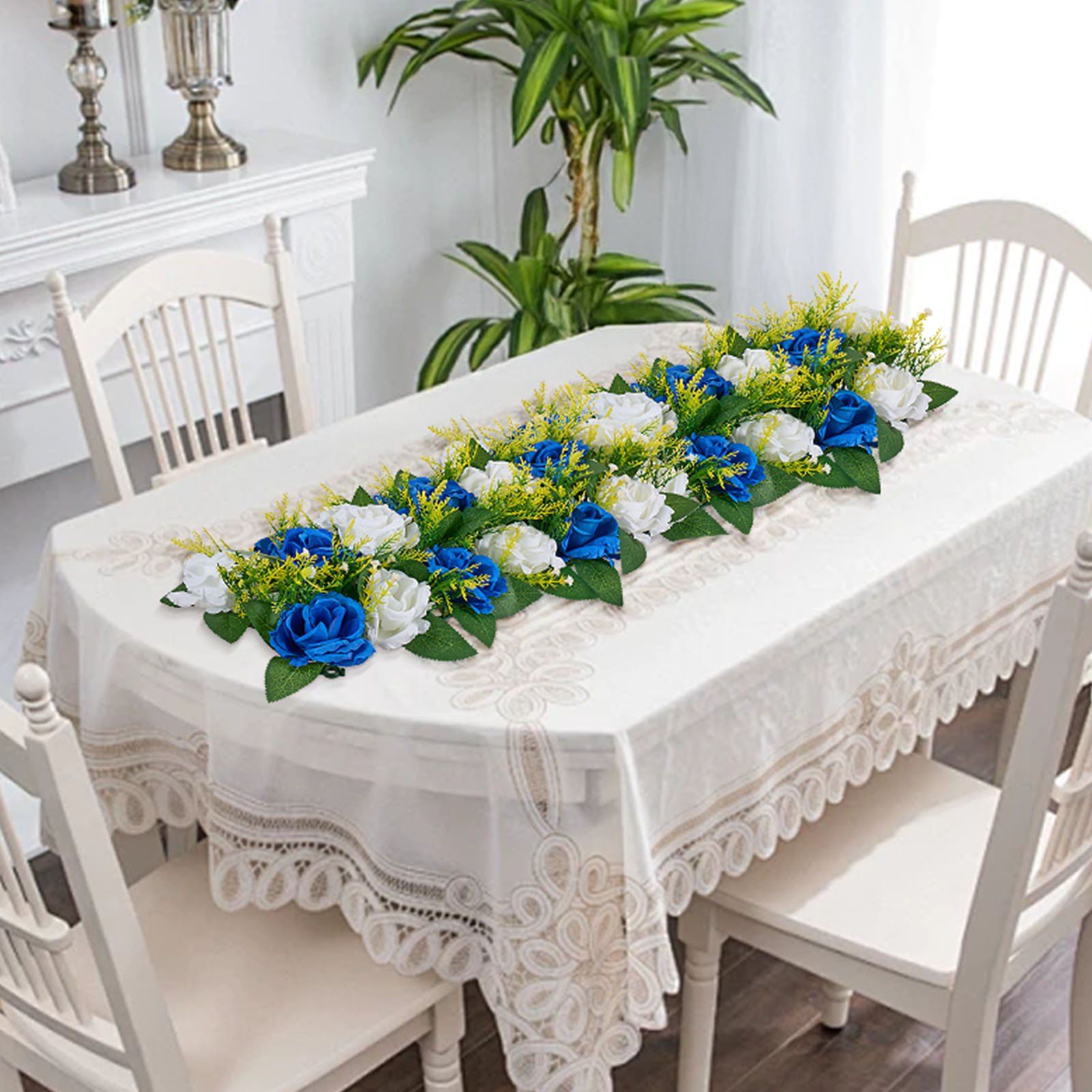 Flower Ball Arrangement Bouquet 10 PCS, 500 x 220 mm Artificial Flower Balls Wedding Table Centerpieces, Faux V952-ZSHQTXLSBS190GWMF001V0