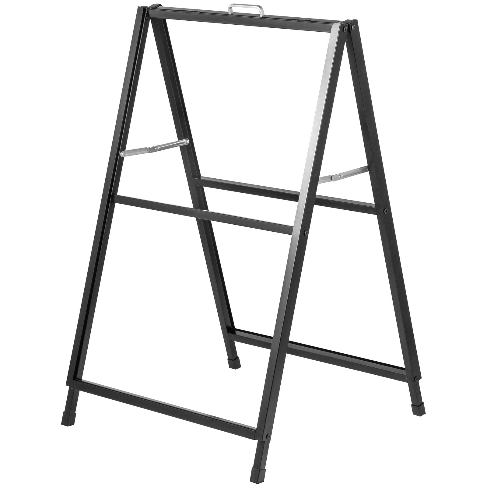 A-Frame Sidewalk Sign 24"x36" Sidewalk Signs for Businesses Black Coated Steel Metal A-Frame Sign Slide-in V952-ZSJCRSTHBJ2436YC1V0