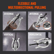 Gear Puller Set 3" 4" 6" 8" 3-Jaw Bearing Puller Wheel Gear Pulley 4 PCS V952-ZSLM43468INCHX86GV0