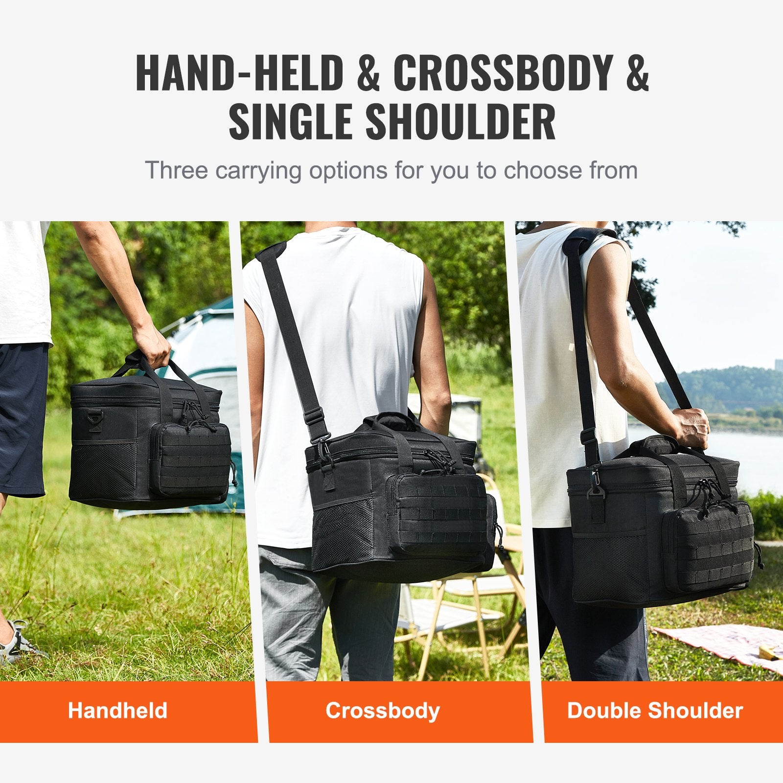 Cooler Bag 20L Insulated Lunch Bag Molle Design & Removable Storage Bags V952-ZSLZBHS20L00GPOTNV0