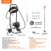 Stand Airless Paint Sprayer, 750W 3000PSI High Efficiency Electric Airless Sprayer With Cart, Fine And Even V952-ZSSGYWQPTJLS5NCXMV3
