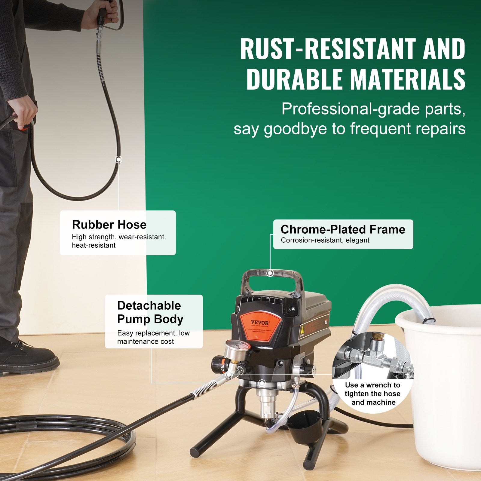 Stand Airless Paint Sprayer, 950W 3000PSI High Efficiency Electric Airless Sprayer, Fine And Even Painting V952-ZSSGYWQPTJSTBSF3UV3