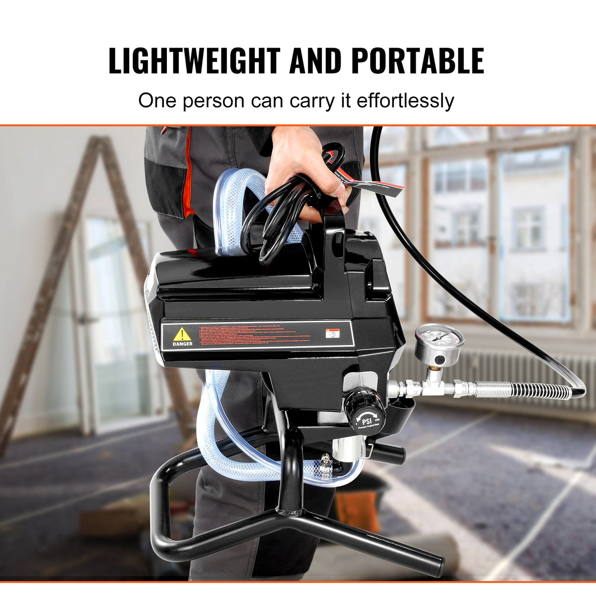 Stand Airless Paint Sprayer, 950W 3000PSI High Efficiency Electric Airless Sprayer, Fine And Even Painting V952-ZSSGYWQPTJSTBSF3UV3