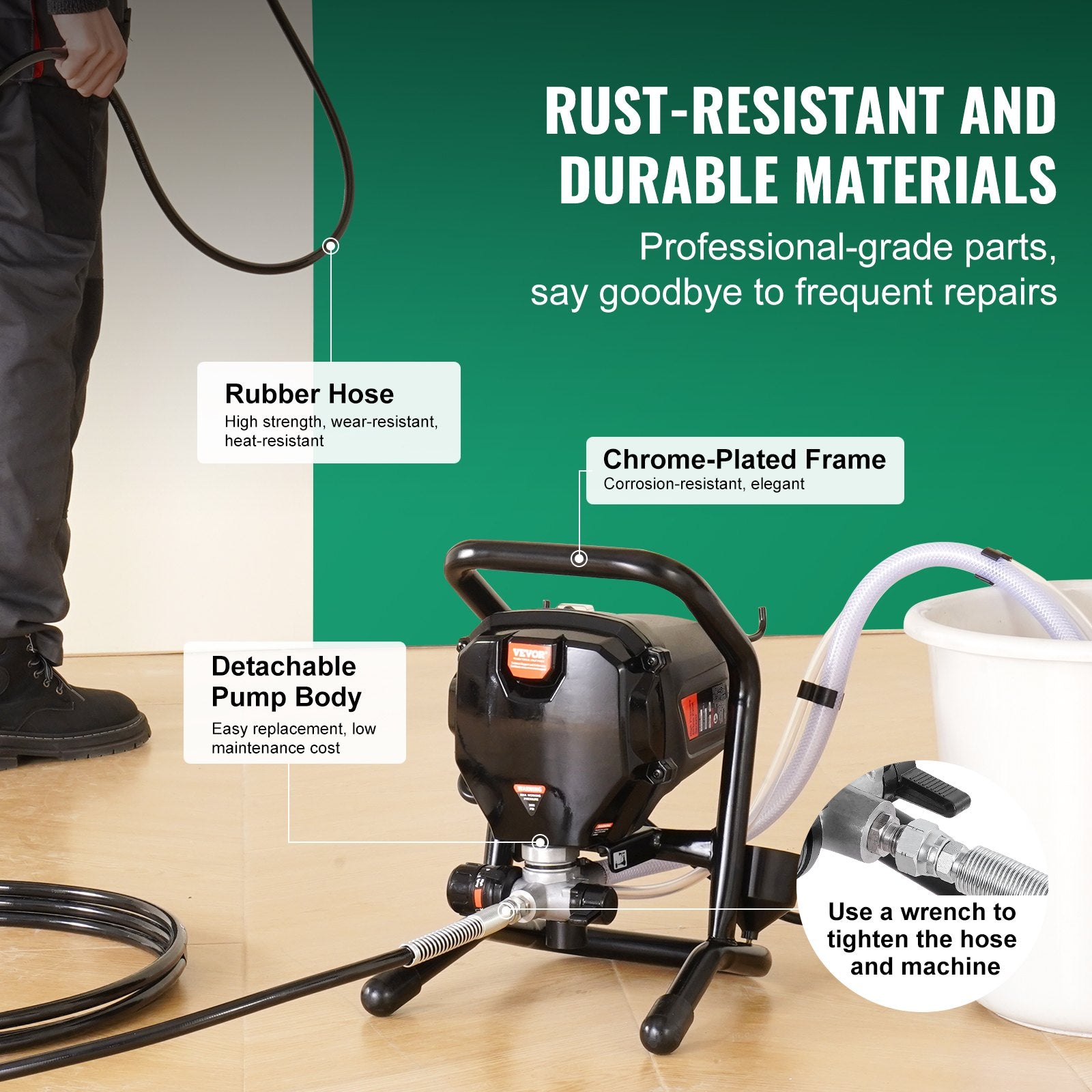 Stand Airless Paint Sprayer, 750W 3000PSI High Efficiency Electric Airless Sprayer, Fine And Even Painting V952-ZSSGYWQPTJSTG5EK3V3