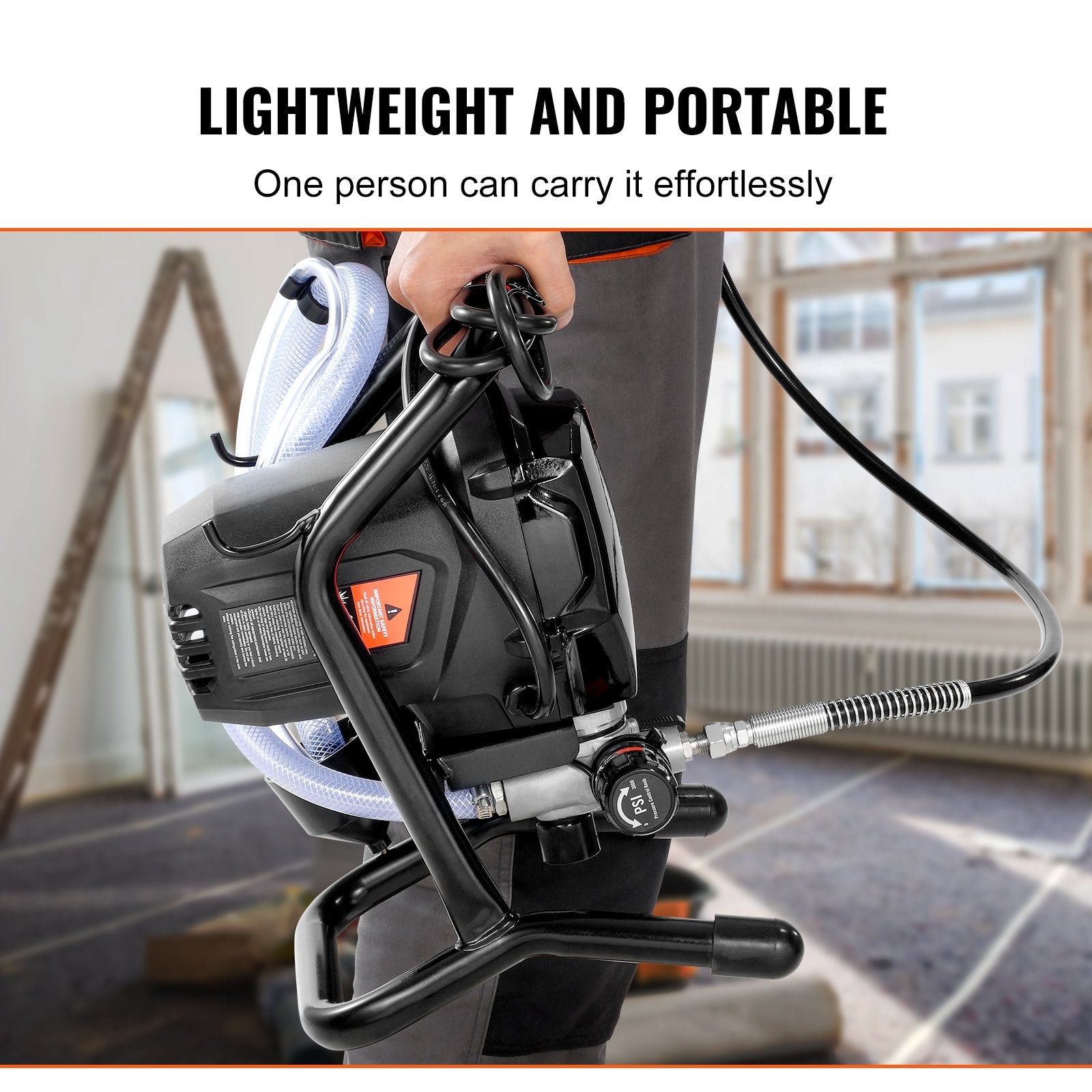 Stand Airless Paint Sprayer, 750W 3000PSI High Efficiency Electric Airless Sprayer, Fine And Even Painting V952-ZSSGYWQPTJSTG5EK3V3
