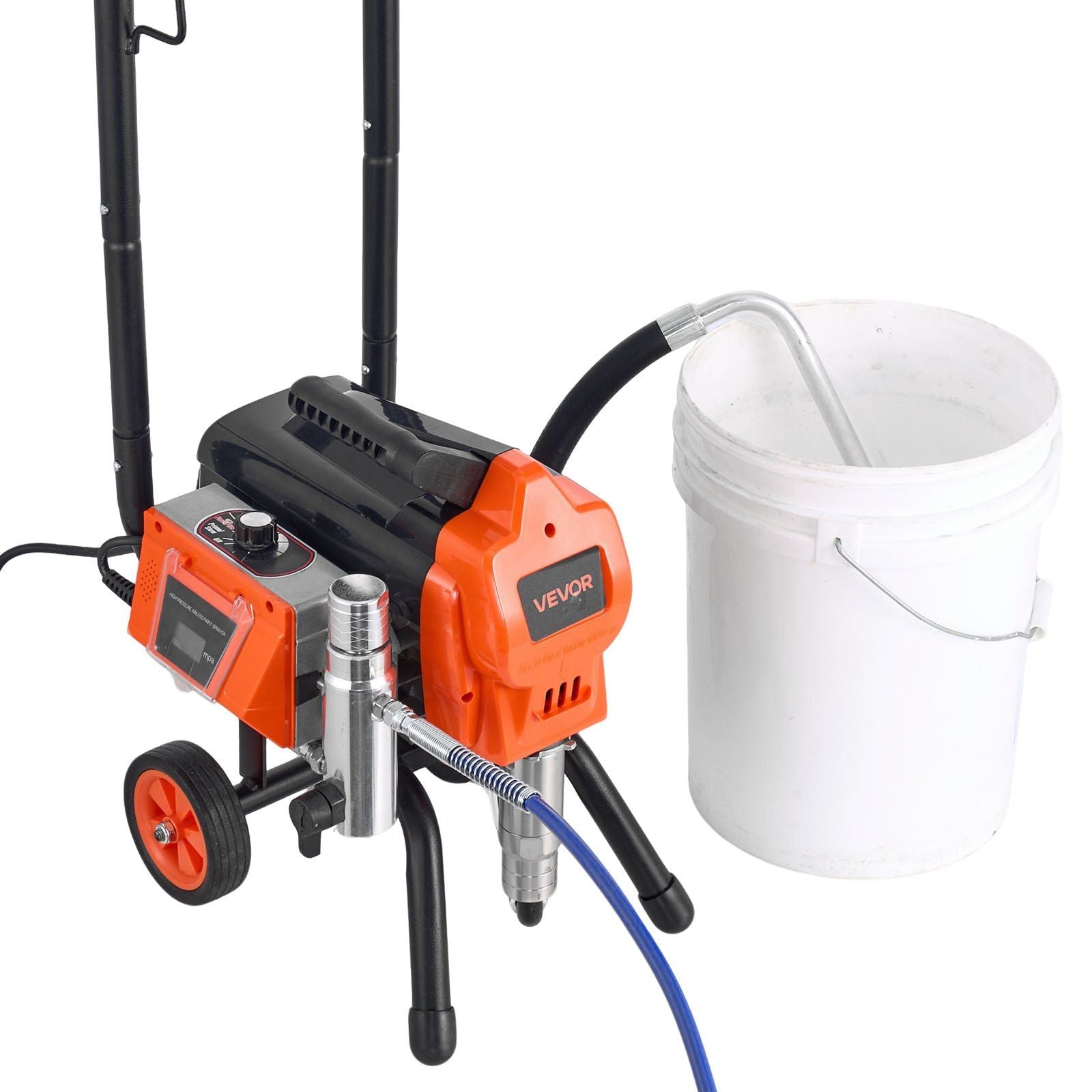 Stand Airless Paint Sprayer, 1500W, 3300PSI High Pressure Airless Sprayer with Cart, Cleaning Brush, Hose, V952-ZSSPTJ1500W0LMIA4001V3