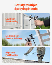 Stand Airless Paint Sprayer, 650W High Efficiency Airless Sprayer, 3000PSI Electric Paint Sprayer Machine V952-ZSSPTJ650W02IF8RLV3