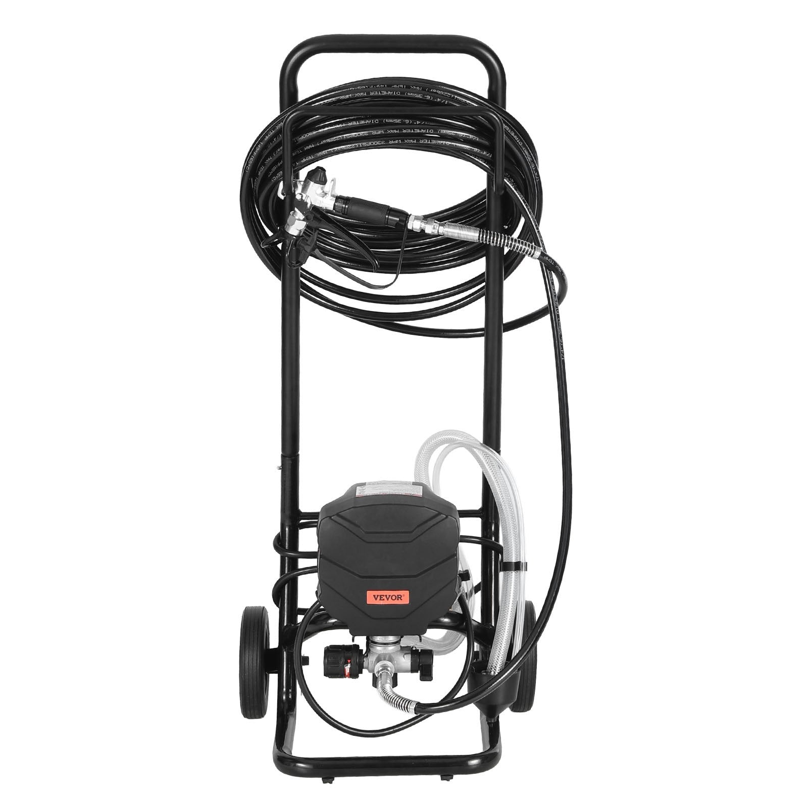 Stand Airless Paint Sprayer, 650W, 3000PSI High Pressure Airless Sprayer with Cart, Cleaning Brush, Hose, V952-ZSSPTJ650W03TBXWZ001V3