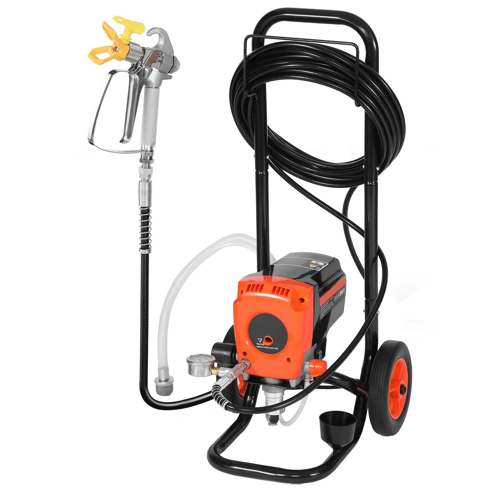 Stand Airless Paint Sprayer, 950W, 3300PSI High Pressure Airless Sprayer with Cart, Cleaning Brush, Hose, V952-ZSSPTJ900W04UXQUL001V3
