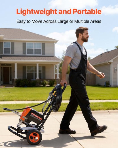 Stand Airless Paint Sprayer, 950W, 3300PSI High Pressure Airless Sprayer with Cart, Cleaning Brush, Hose, V952-ZSSPTJ900W04UXQUL001V3