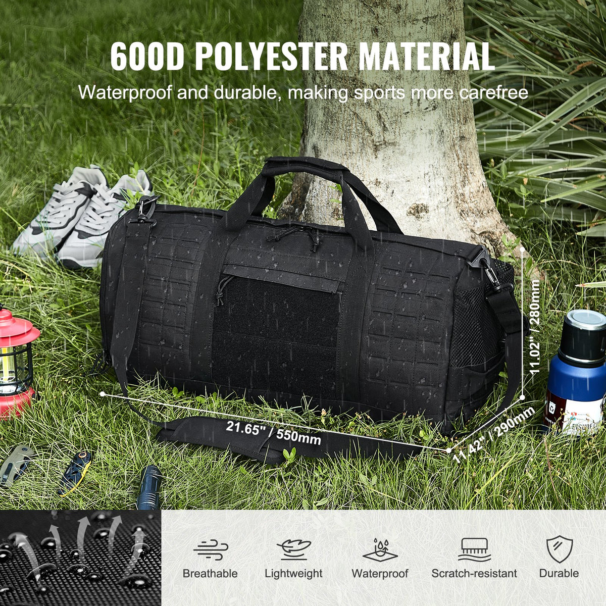 Tactical Duffle Bag 45L Gym Bag Duffle Molle Design & Shoe Compartment V952-ZSXLDHS45L00R8KMZV0