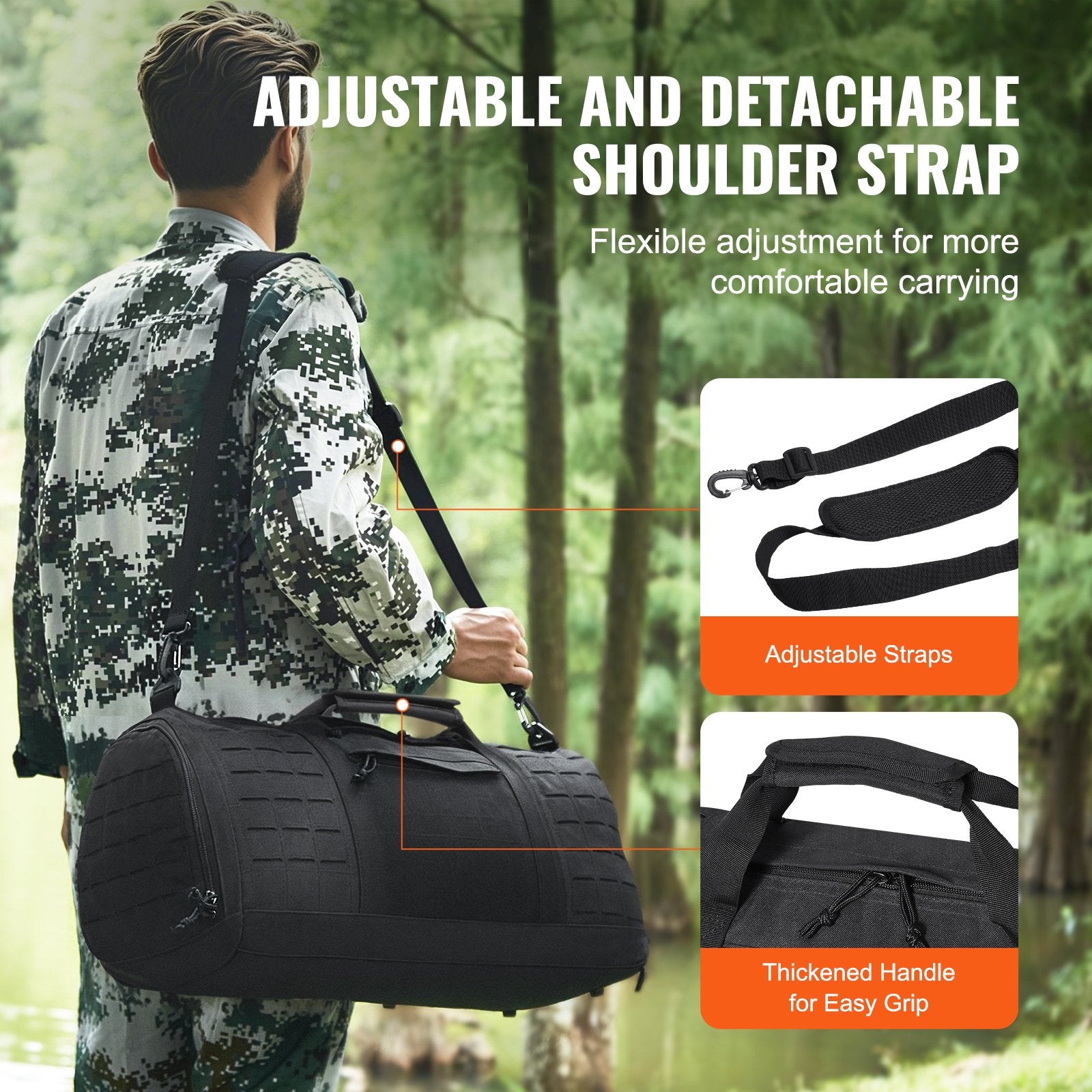 Tactical Duffle Bag 45L Gym Bag Duffle Molle Design & Shoe Compartment V952-ZSXLDHS45L00R8KMZV0