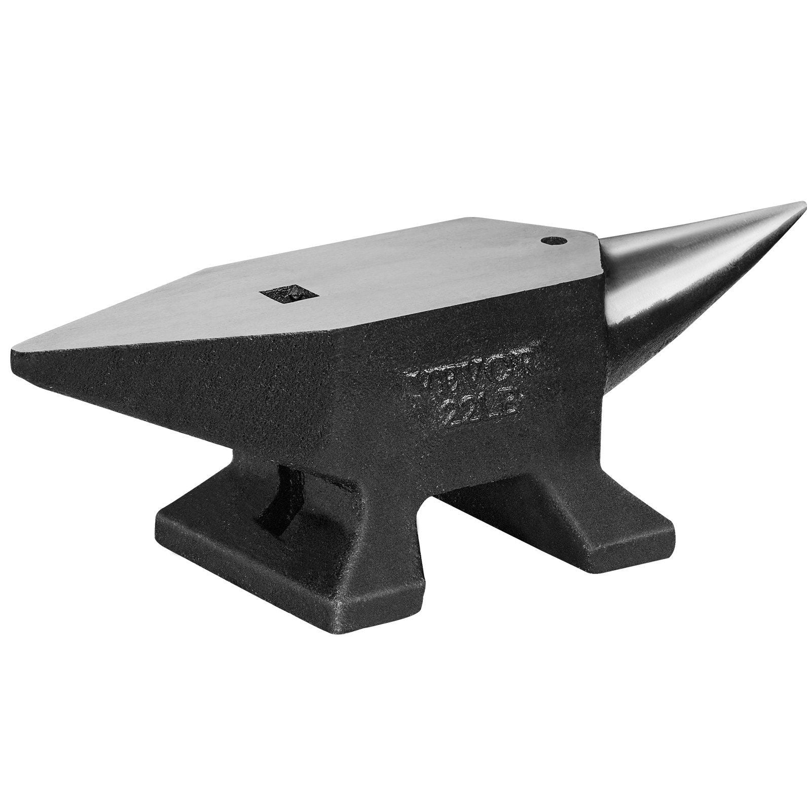 Single Horn Anvil, 22Lbs Cast Steel Anvil, High Hardness Rugged Round Horn Anvil Blacksmith, Large Countertop V952-ZT22LBITALIANJYDMV0