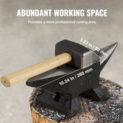 Single Horn Anvil, 22Lbs Cast Steel Anvil, High Hardness Rugged Round Horn Anvil Blacksmith, Large Countertop V952-ZT22LBITALIANJYDMV0